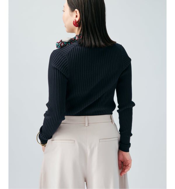 VERMEIL par iena「《予約》イタリア糸 RIB Vネックプルオーバー」|ニット・セーター|