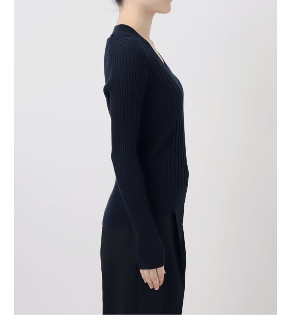 VERMEIL par iena「《予約》イタリア糸 RIB Vネックプルオーバー」|ニット・セーター|