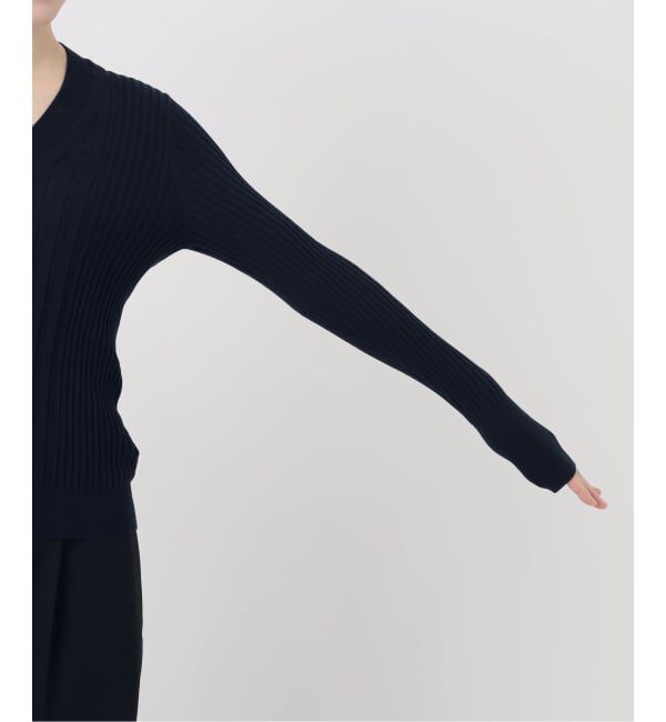 VERMEIL par iena「《予約》イタリア糸 RIB Vネックプルオーバー」|ニット・セーター|