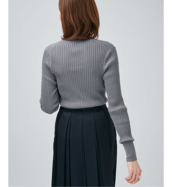 VERMEIL par iena「《予約》イタリア糸 RIB Vネックプルオーバー」|ニット・セーター|