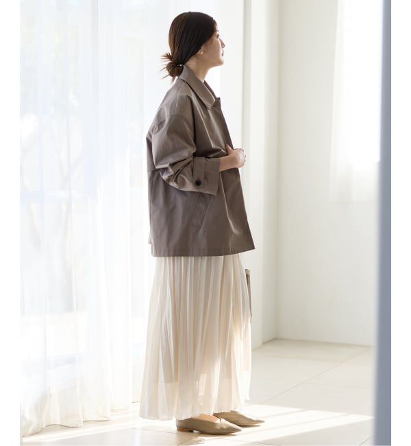 IENA「《予約》シアーメッシュプリーツスカート」|スカート|