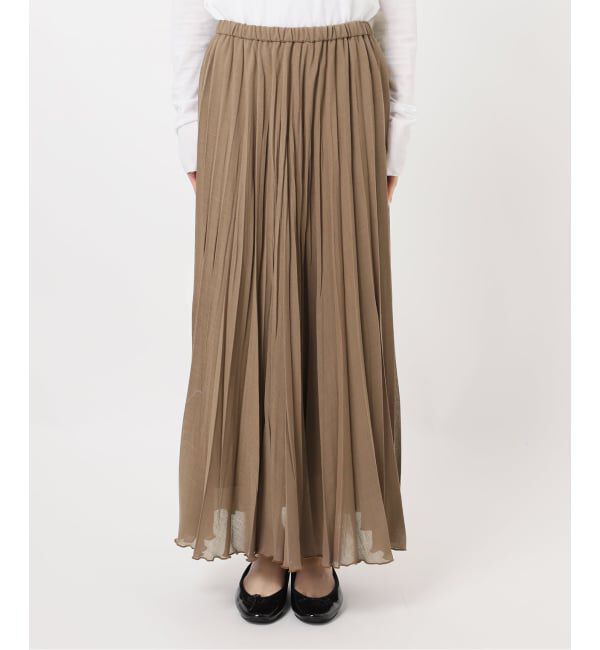 IENA「《予約》シアーメッシュプリーツスカート」|スカート|