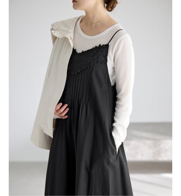 IENA「《WEB限定/追加予約》レースキャミソールワンピース」|ワンピース|