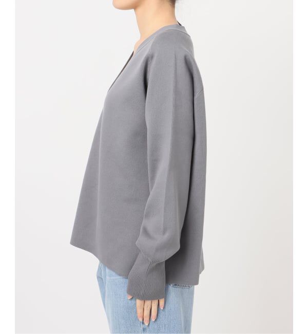 IENA「《追加予約》ファインコットンスムースVネックカーディガン」|カーディガン|