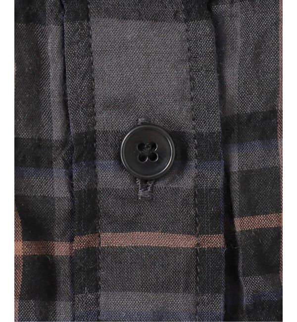 IENA「《追加予約》シャーリングチェックショートシャツ」|シャツ・ブラウス|