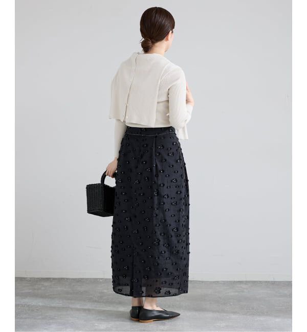 IENA「《予約》フラワージャガードタックスカート」|スカート|