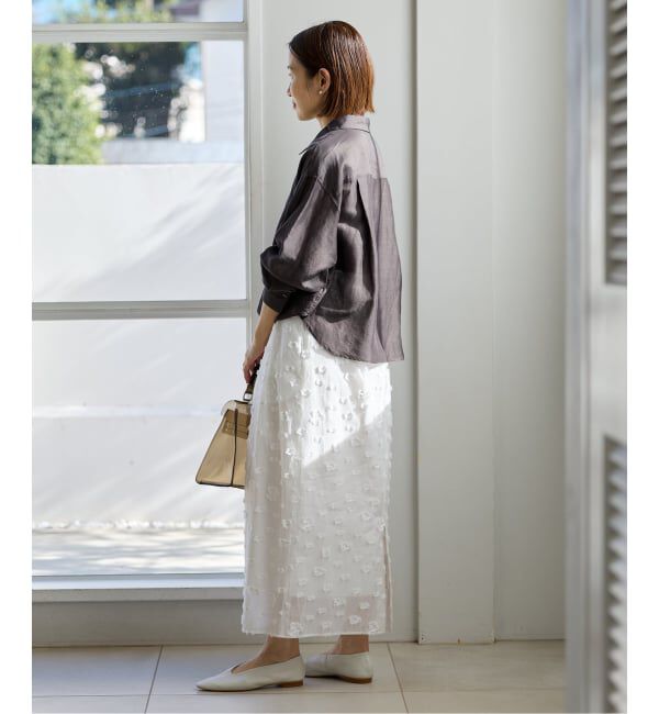 IENA「《予約》フラワージャガードタックスカート」|スカート|