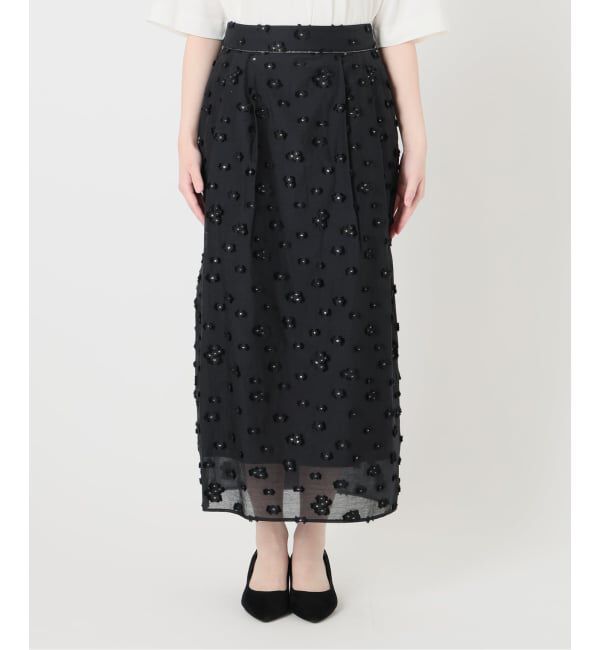 IENA「《予約》フラワージャガードタックスカート」|スカート|