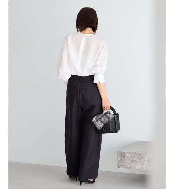 IENA「《WEB限定/追加2予約》ラミーリヨセルノーカラーブラウス」|シャツ・ブラウス|