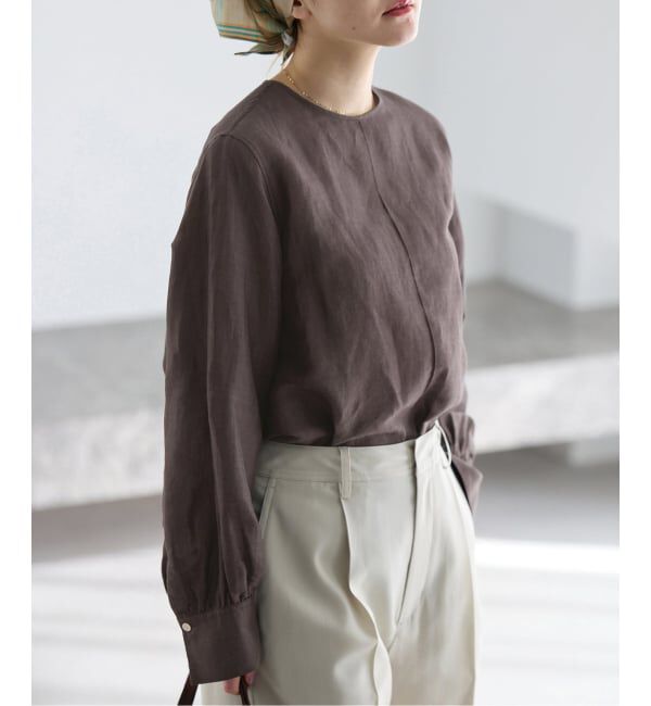 IENA「《WEB限定/追加2予約》ラミーリヨセルノーカラーブラウス」|シャツ・ブラウス|