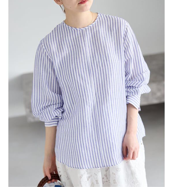 IENA「《WEB限定/追加2予約》ラミーリヨセルノーカラーブラウス」|シャツ・ブラウス|