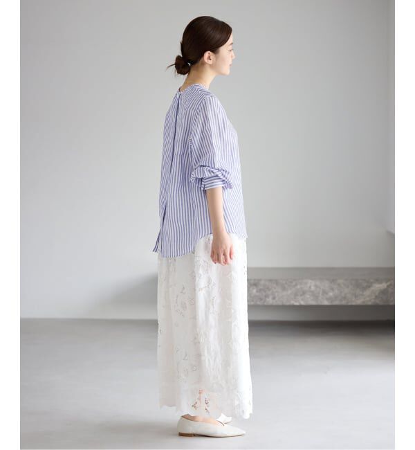 IENA「《WEB限定/追加2予約》ラミーリヨセルノーカラーブラウス」|シャツ・ブラウス|