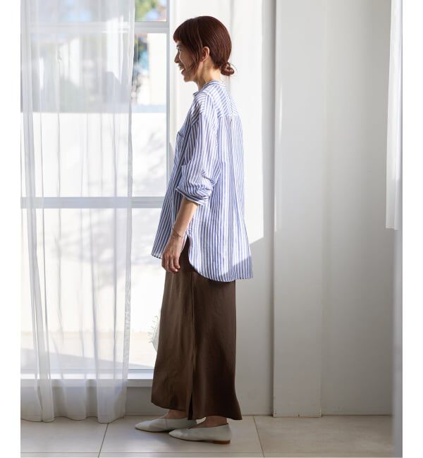 IENA「《予約》アンティークサテン イージースカート」|スカート|