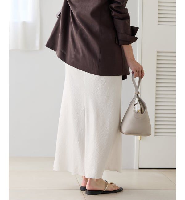 IENA「《予約》アンティークサテン イージースカート」|スカート|