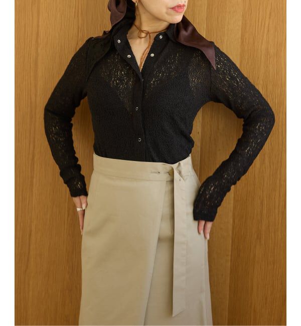 IENA LA BOUCLE「《予約》IENA LA BOUCLE カーリーラッセルシャツカットソー」|シャツ・ブラウス|