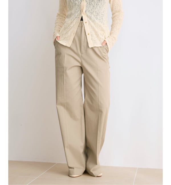 IENA LA BOUCLE「《予約》IENA LA BOUCLE チノスラックス」|スラックス|ベージュ B