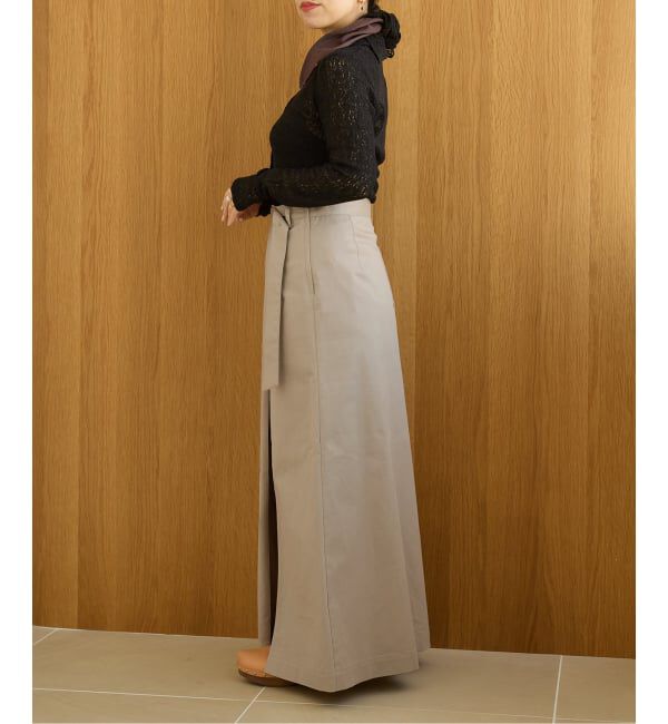 IENA LA BOUCLE「《予約》IENA LA BOUCLE チノラップスカート」|スカート|