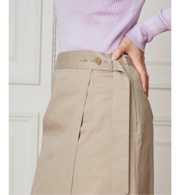 IENA LA BOUCLE「《予約》IENA LA BOUCLE チノラップスカート」|スカート|