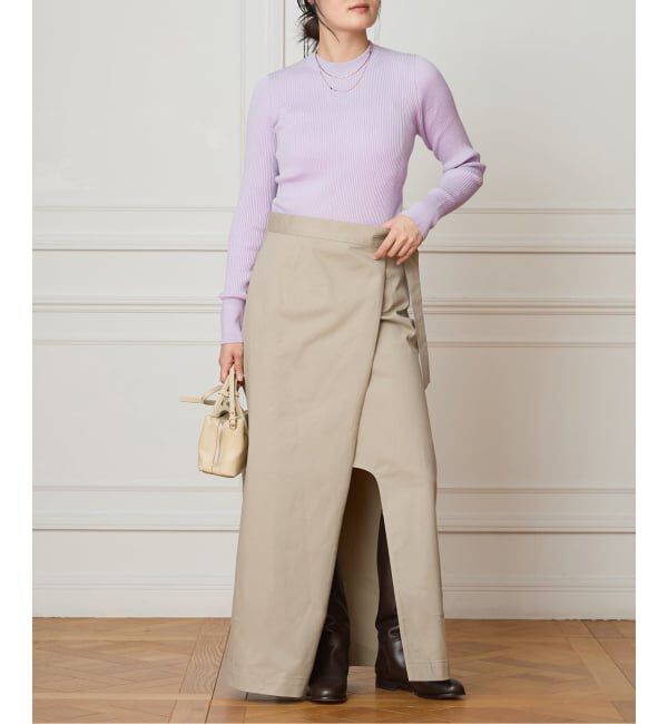 IENA LA BOUCLE「《予約》IENA LA BOUCLE チノラップスカート」|スカート|