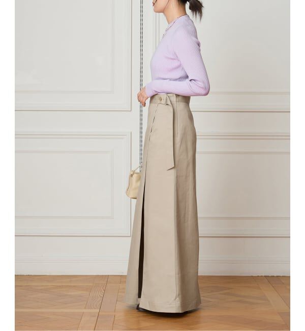 IENA LA BOUCLE「《予約》IENA LA BOUCLE チノラップスカート」|スカート|