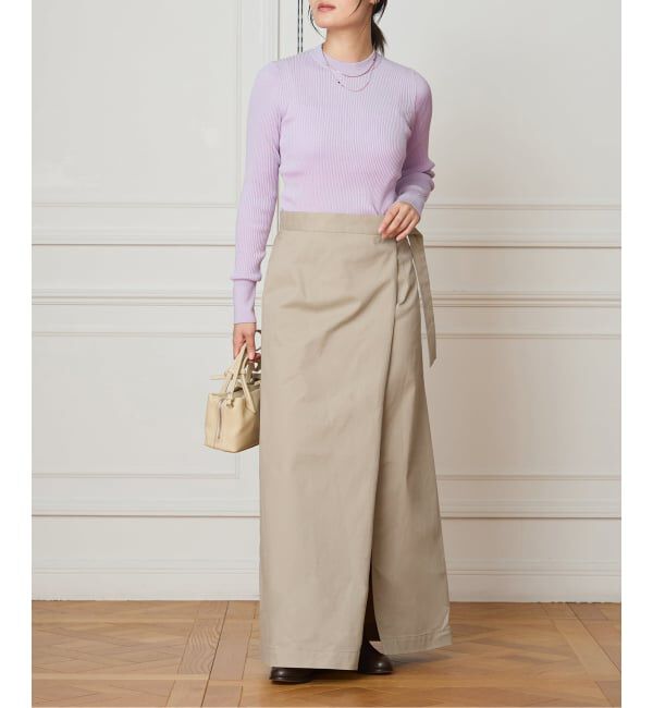 IENA LA BOUCLE「《予約》IENA LA BOUCLE チノラップスカート」|スカート|