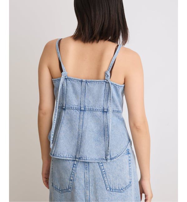 IENA LA BOUCLE「《予約》IENA LA BOUCLE ソフトデニムレースコンビキャミソール」|キャミソール|