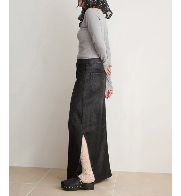 IENA LA BOUCLE「《予約》IENA LA BOUCLE ソフトデニムスリットスカート」|スカート|
