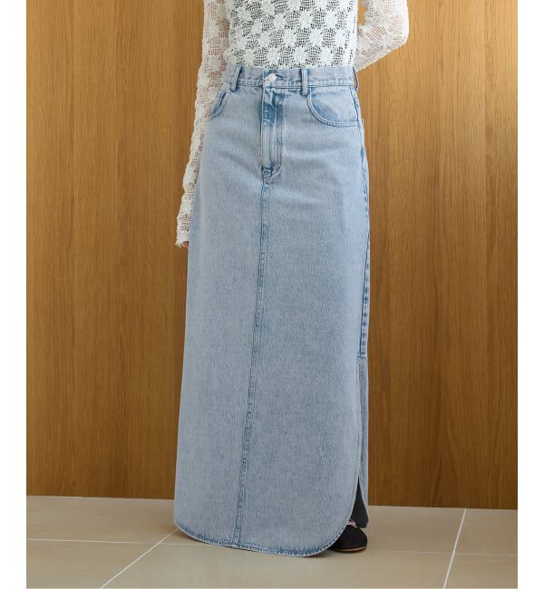 IENA LA BOUCLE「《予約》IENA LA BOUCLE ソフトデニムスリットスカート」|スカート|