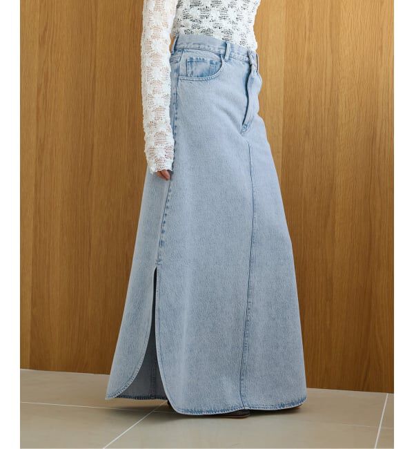 IENA LA BOUCLE「《予約》IENA LA BOUCLE ソフトデニムスリットスカート」|スカート|