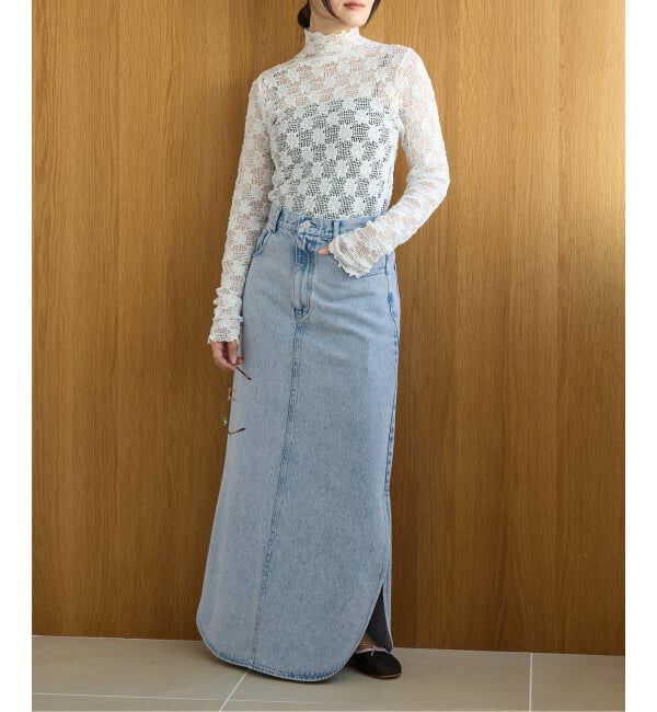 IENA LA BOUCLE「《予約》IENA LA BOUCLE ソフトデニムスリットスカート」|スカート|