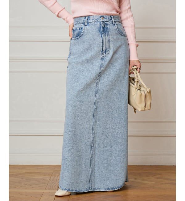 IENA LA BOUCLE「《予約》IENA LA BOUCLE ソフトデニムスリットスカート」|スカート|