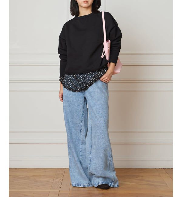 IENA LA BOUCLE「《予約》IENA LA BOUCLE ソフトデニムシルエットパンツ」|デニム|