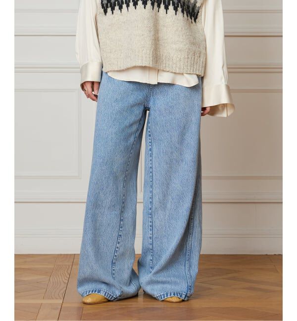 IENA LA BOUCLE「《予約》IENA LA BOUCLE ソフトデニムシルエットパンツ」|デニム|