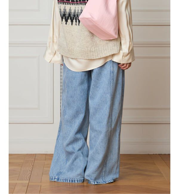 IENA LA BOUCLE「《予約》IENA LA BOUCLE ソフトデニムシルエットパンツ」|デニム|