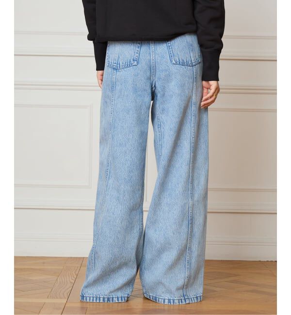 IENA LA BOUCLE「《予約》IENA LA BOUCLE ソフトデニムシルエットパンツ」|デニム|