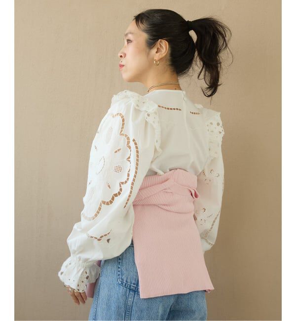 IENA LA BOUCLE「《予約》IENA LA BOUCLE カットワークブロードブラウス」|シャツ・ブラウス|