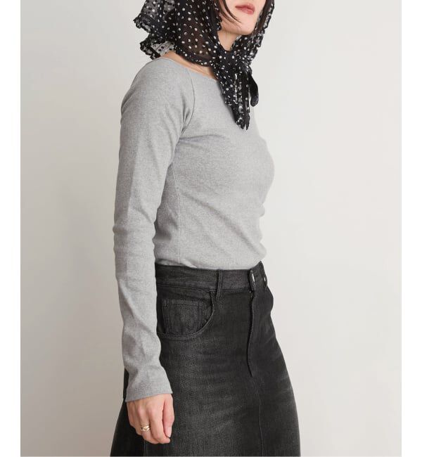 IENA LA BOUCLE「《予約》IENA LA BOUCLE コンパクトベアボートネックカット」|Tシャツ・カットソー|