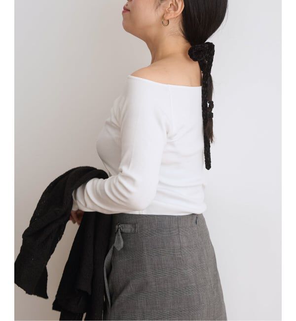 IENA LA BOUCLE「《予約》IENA LA BOUCLE コンパクトベアボートネックカット」|Tシャツ・カットソー|