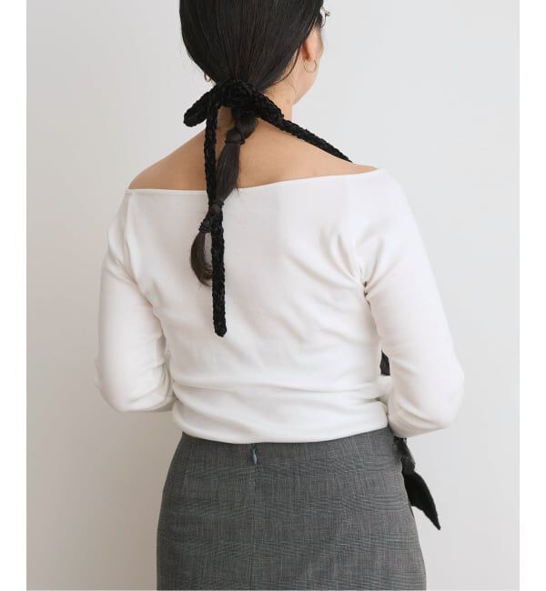 IENA LA BOUCLE「《予約》IENA LA BOUCLE コンパクトベアボートネックカット」|Tシャツ・カットソー|