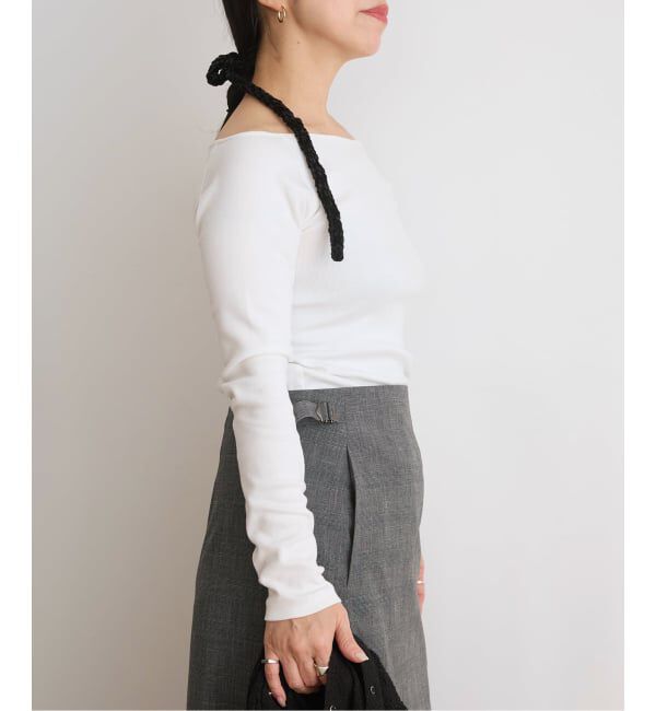 IENA LA BOUCLE「《予約》IENA LA BOUCLE コンパクトベアボートネックカット」|Tシャツ・カットソー|