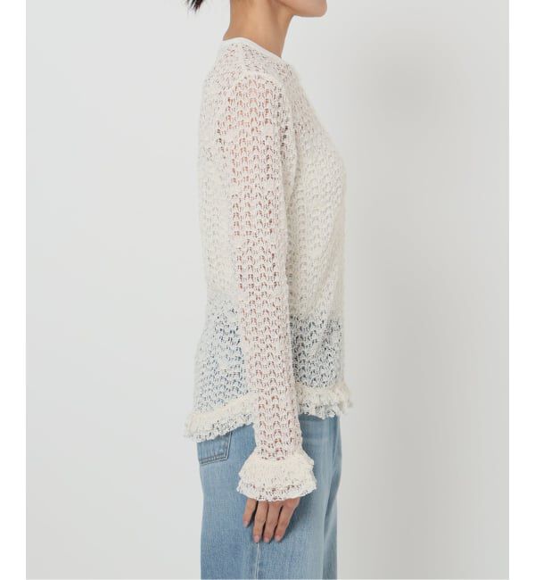 IENA LA BOUCLE「《追加予約》IENA LA BOUCLE antik dantel レースヘンリーネックプルオーバー」|Tシャツ・カットソー|