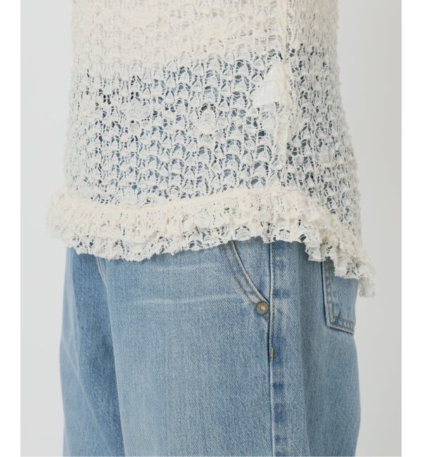 IENA LA BOUCLE「《追加予約》IENA LA BOUCLE antik dantel レースヘンリーネックプルオーバー」|Tシャツ・カットソー|