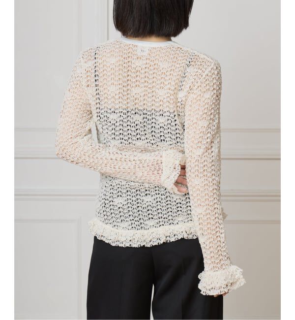 IENA LA BOUCLE「《追加予約》IENA LA BOUCLE antik dantel レースヘンリーネックプルオーバー」|Tシャツ・カットソー|