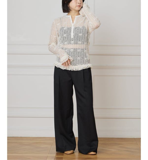 IENA LA BOUCLE「《追加予約》IENA LA BOUCLE antik dantel レースヘンリーネックプルオーバー」|Tシャツ・カットソー|