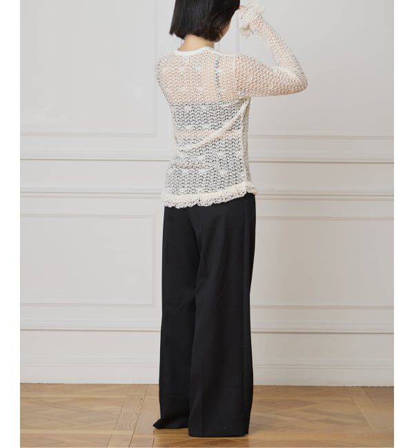 IENA LA BOUCLE「《追加予約》IENA LA BOUCLE antik dantel レースヘンリーネックプルオーバー」|Tシャツ・カットソー|