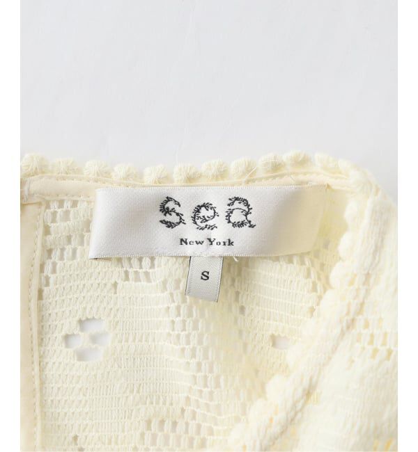 IENA LA BOUCLE「SEA NEW YORK/シー ニューヨーク ARIANNA LACE SSLV TOP RS26-059」|シャツ・ブラウス|