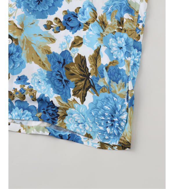 EDIFICE「fursac (フルサック) Dark Flower Print Open Collar シャツ」|シャツ・ブラウス|