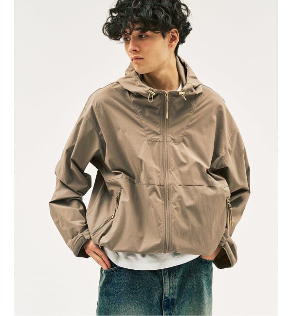 417 EDIFICE「ワッシャーナイロン utility パーカー」|ブルゾン・スタジャン|ベージュ