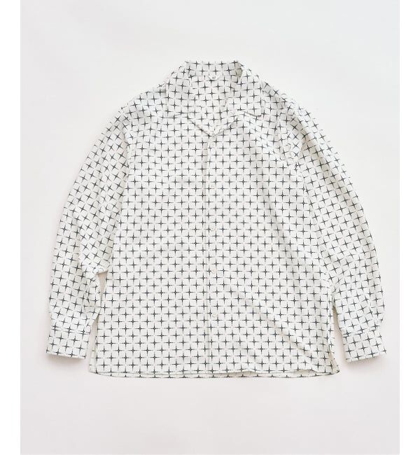 417 EDIFICE「パターンプリント ロングスリーブシャツ」|シャツ・ブラウス|ホワイト