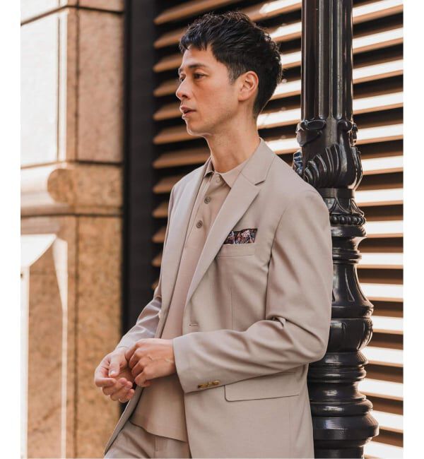 EDIFICE「《予約》"抗菌防臭＆シワ防止機能" ワルツ ツイル 2ボタン ジャケット」|スーツ|